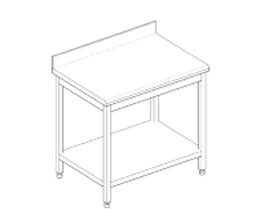 TABLE STEEL BACK SIDE SPLASH 140.CM